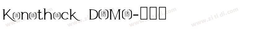 Kinethick   DEMO字体转换